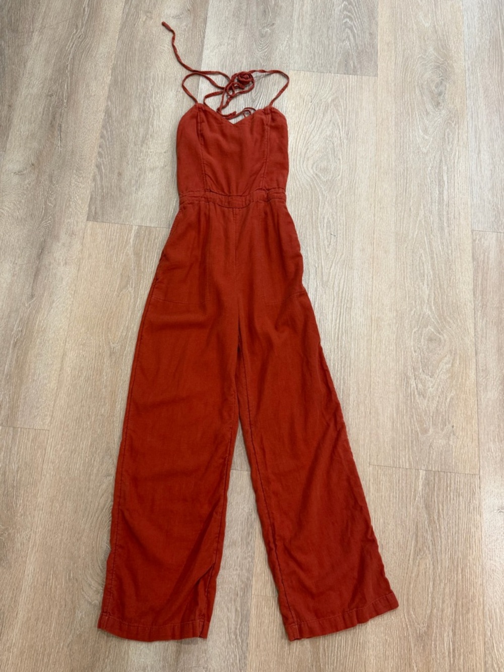 Abercrombie Women’s Rust Red Strappy Jumpsuit